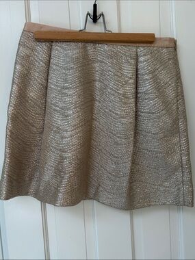 Tory Burch Sz M Gold Skirt